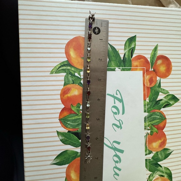 925 silver gemstones bracelet - Picture 3 of 4